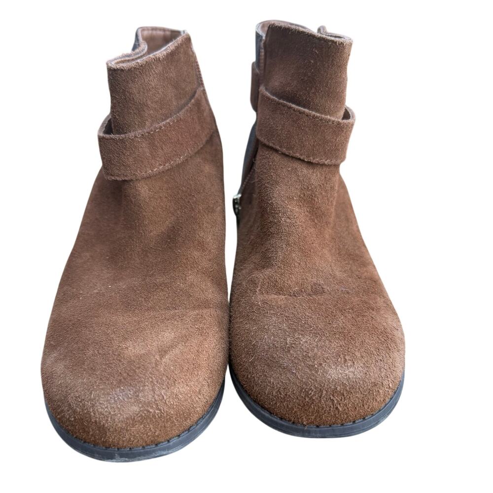 Michael Kors Emma Brown Heart Ankle Boot Girls' Suede. Size 2